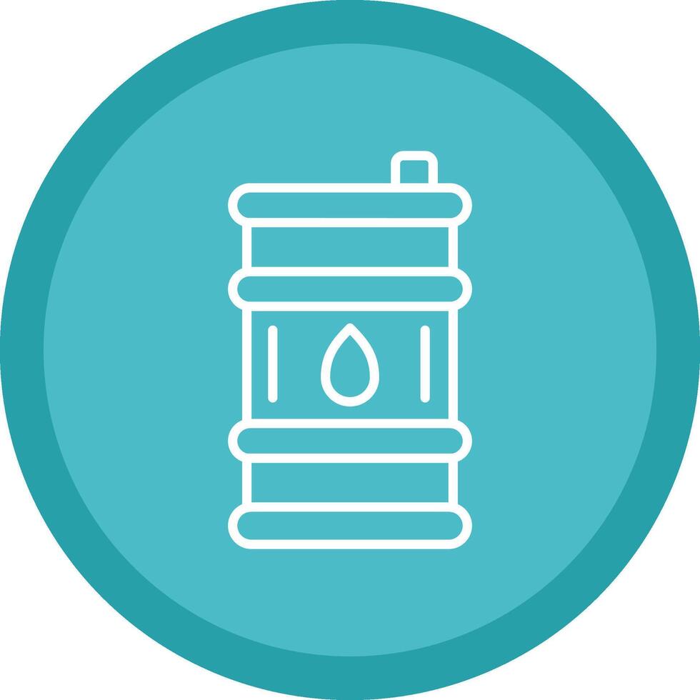 Oil Barrel Line Multi Circle Icon vector