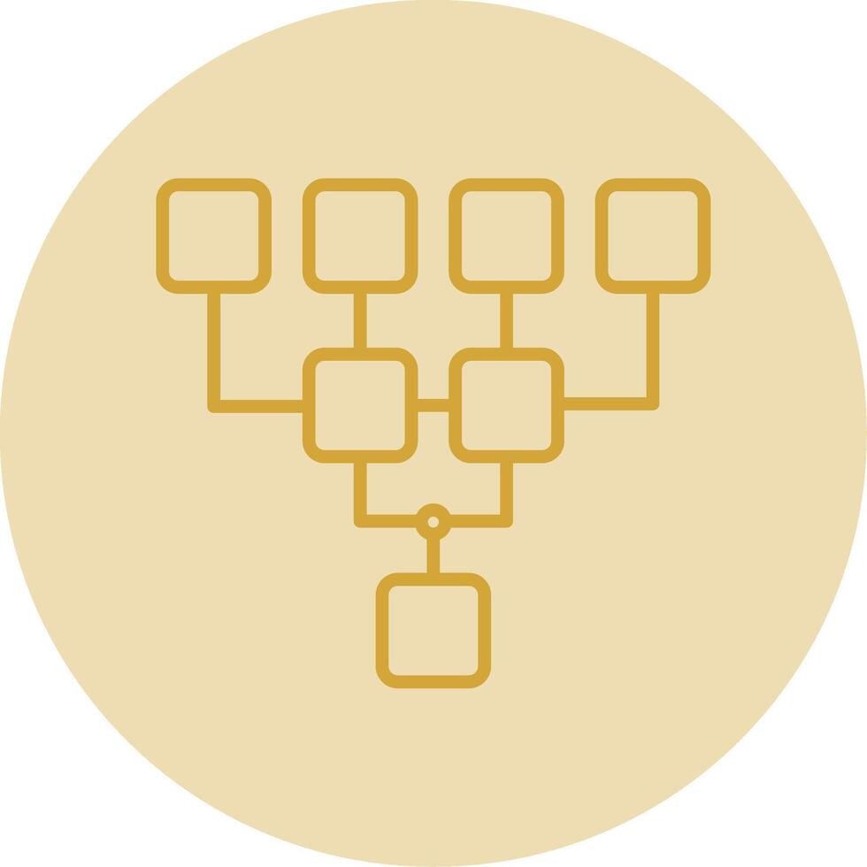 Structure Line Yellow Circle Icon vector