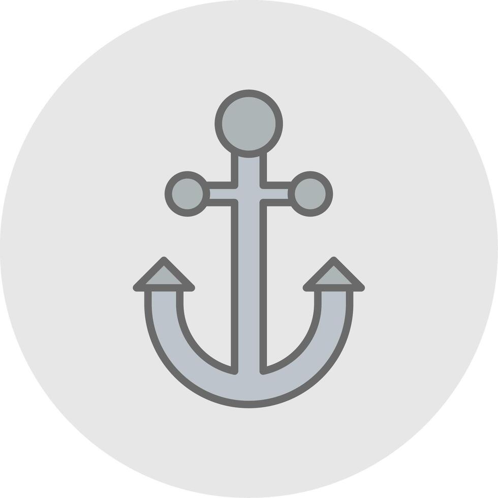 Anchor Line Filled Light Icon vector