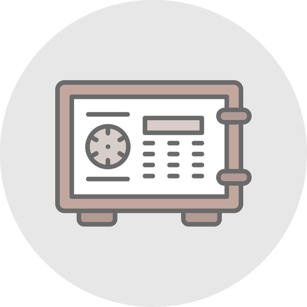 Locker Line Filled Light Icon vector
