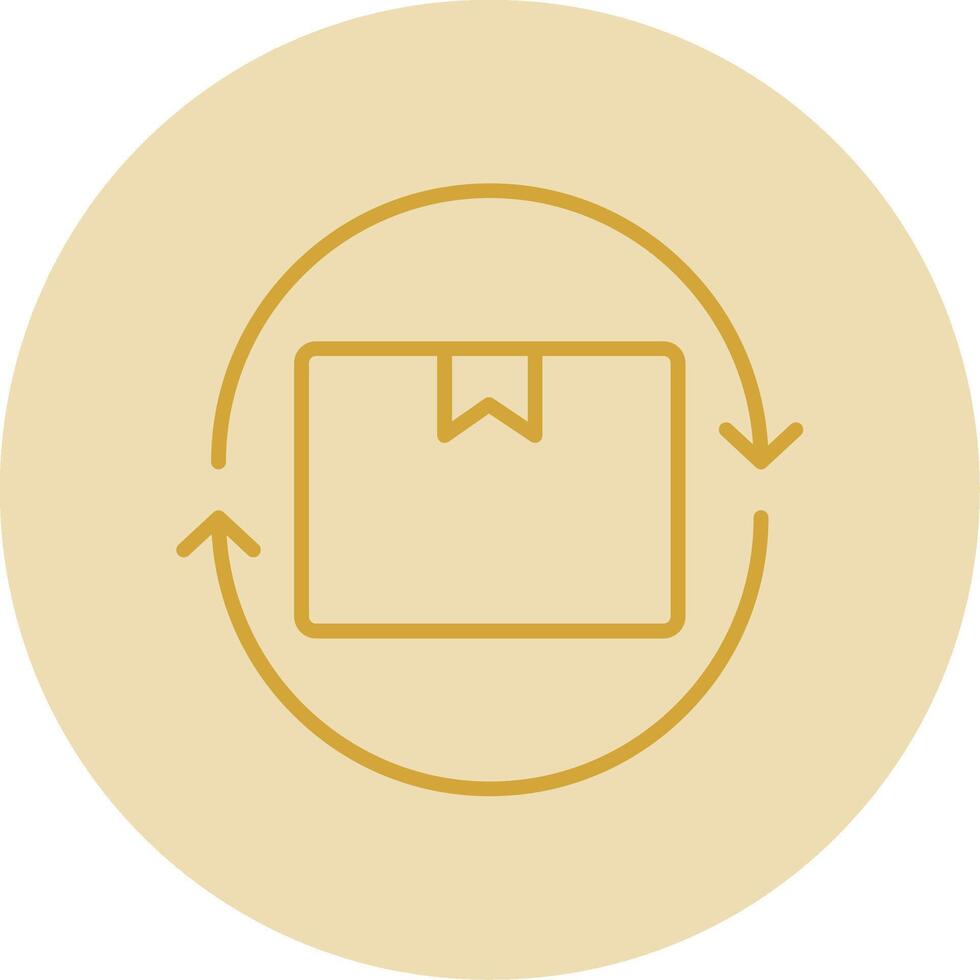 Lifecycle Line Yellow Circle Icon vector