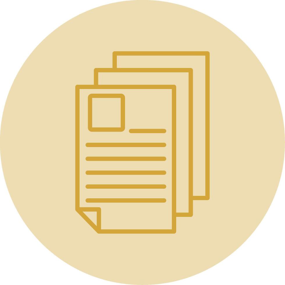Curriculum Line Yellow Circle Icon vector