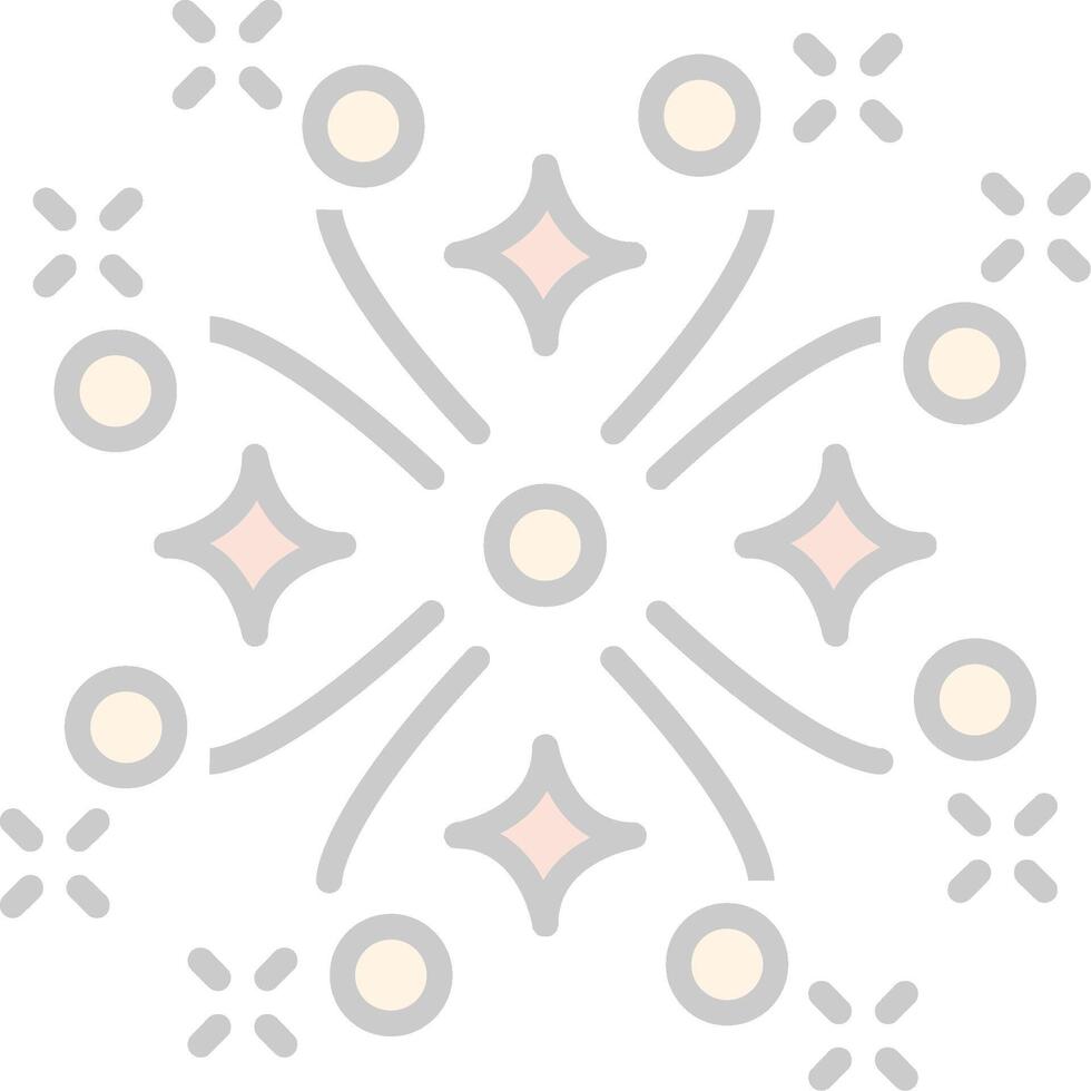 Firework Line Filled Light Icon vector