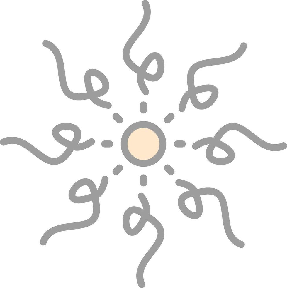 Firework Line Filled Light Icon vector
