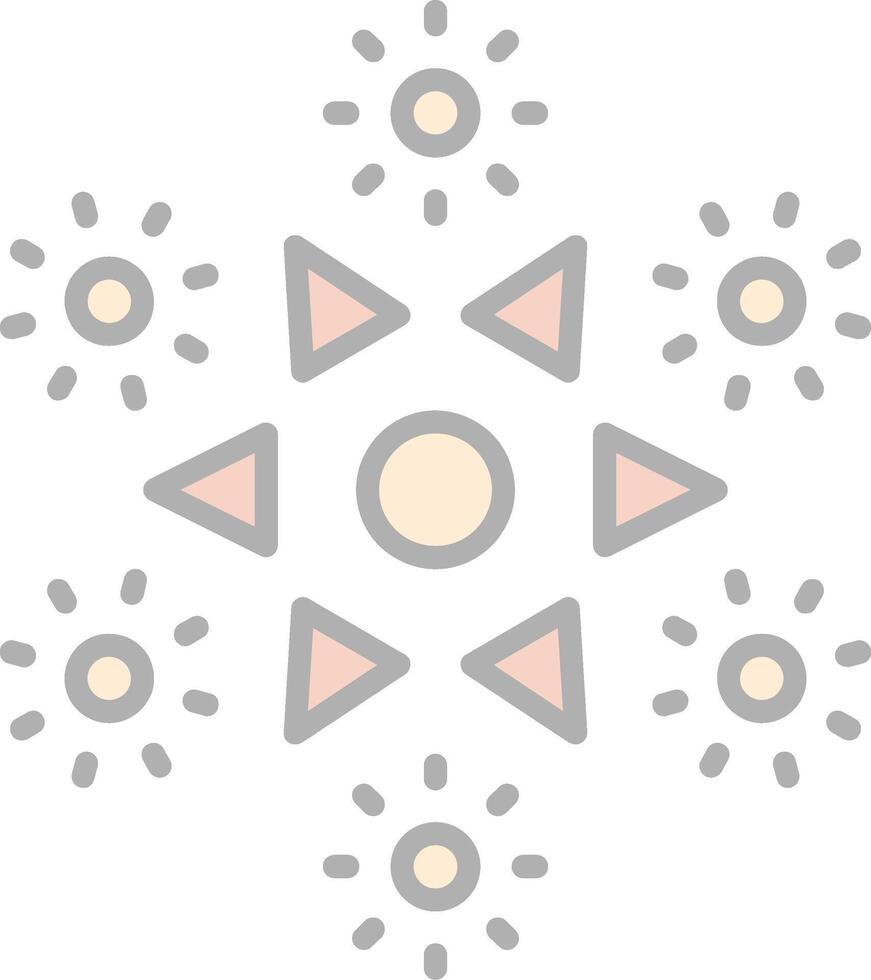 Firework Line Filled Light Icon vector