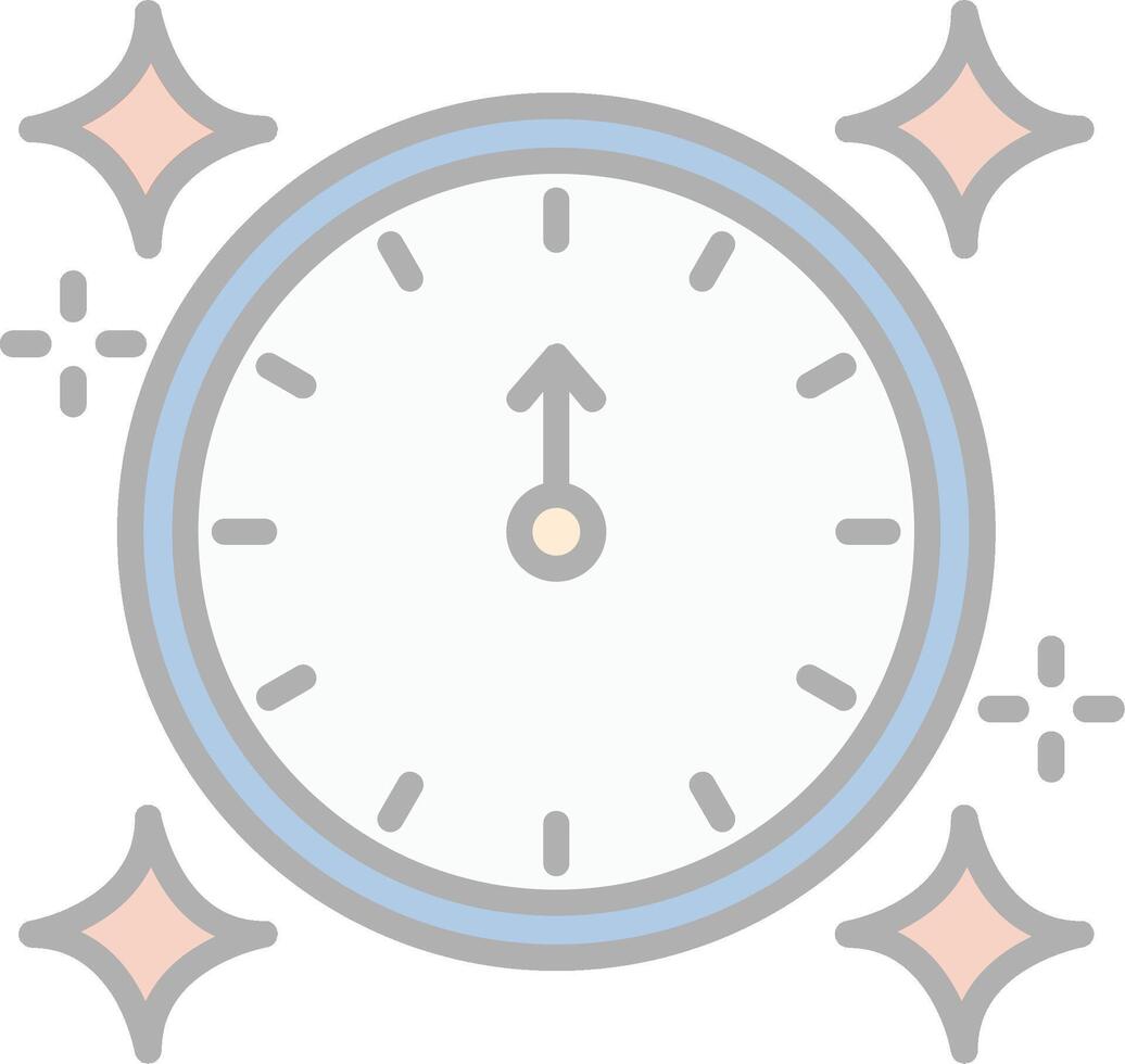 New Year Line Filled Light Icon vector