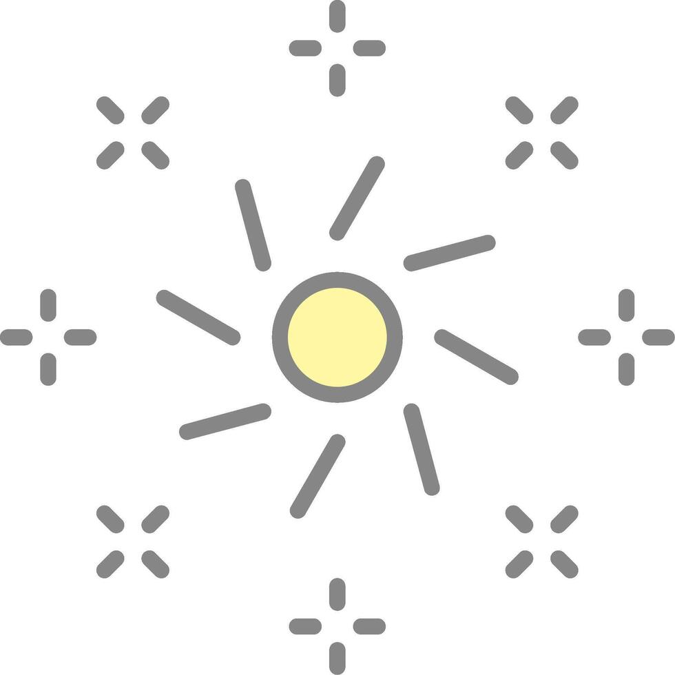 Lights Line Filled Light Icon vector
