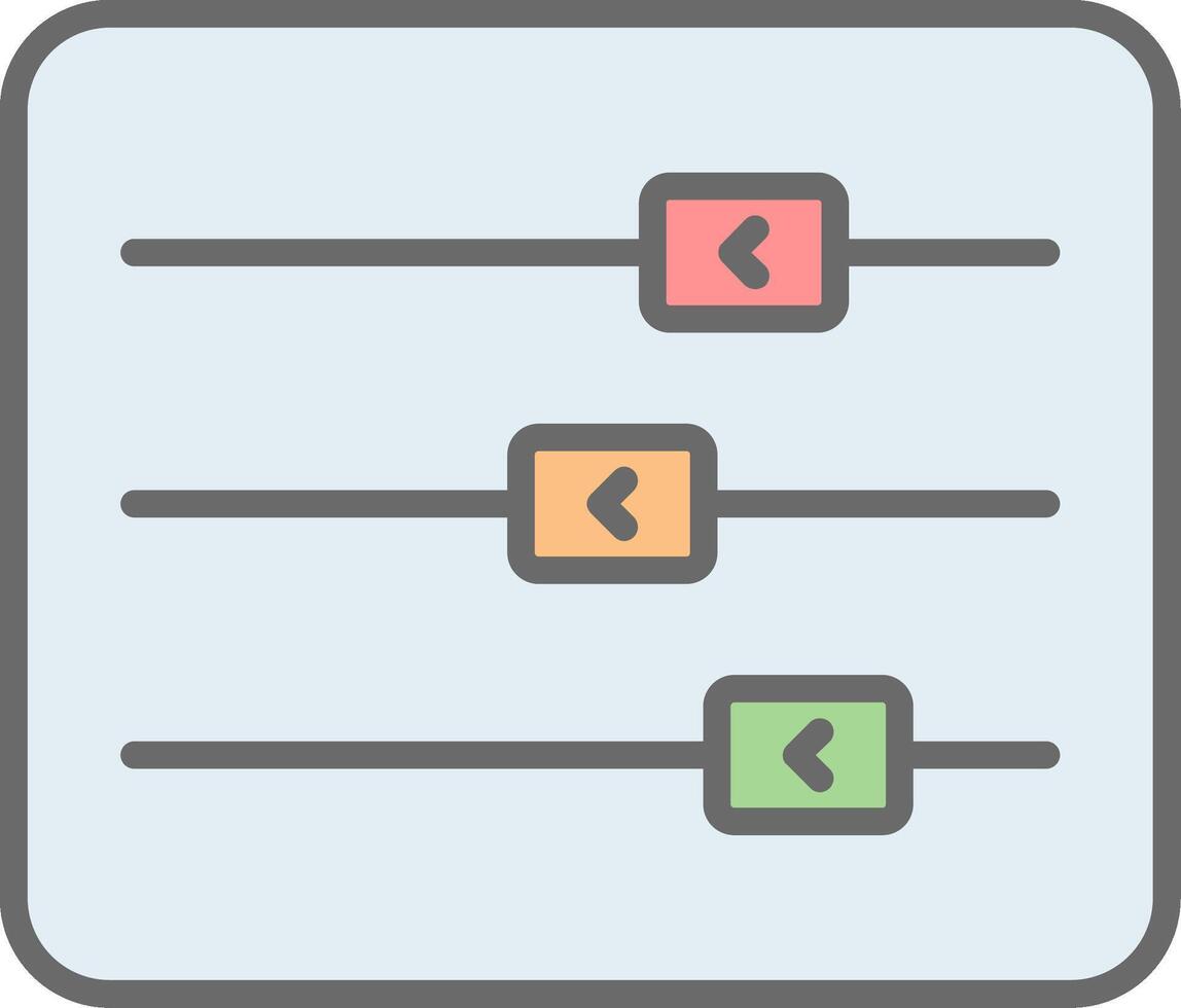Sliders Line Filled Light Icon vector