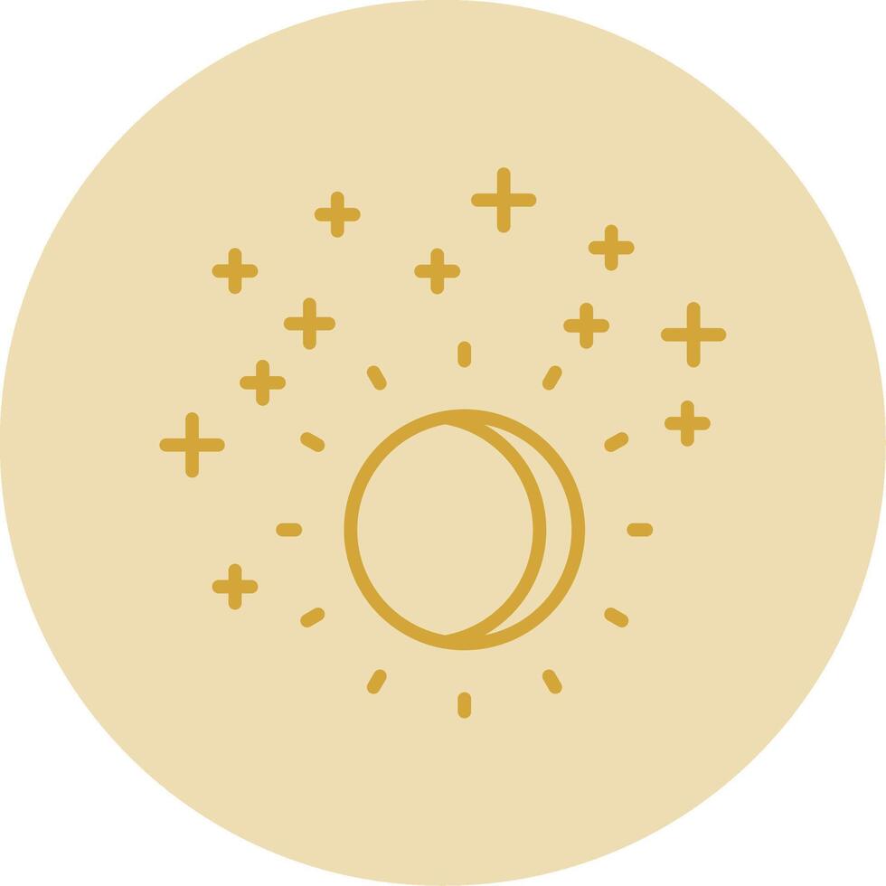 Ultraviolet Line Yellow Circle Icon vector