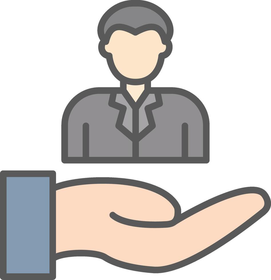 Customer Line Filled Light Icon vector
