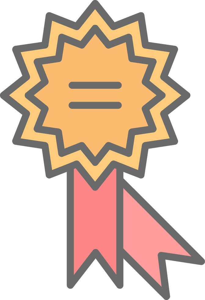 Medal Line Filled Light Icon vector