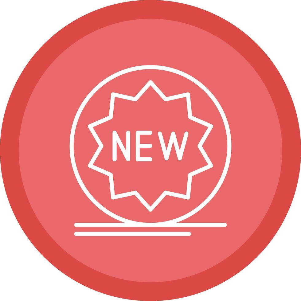 New Tag Line Multi Circle Icon vector