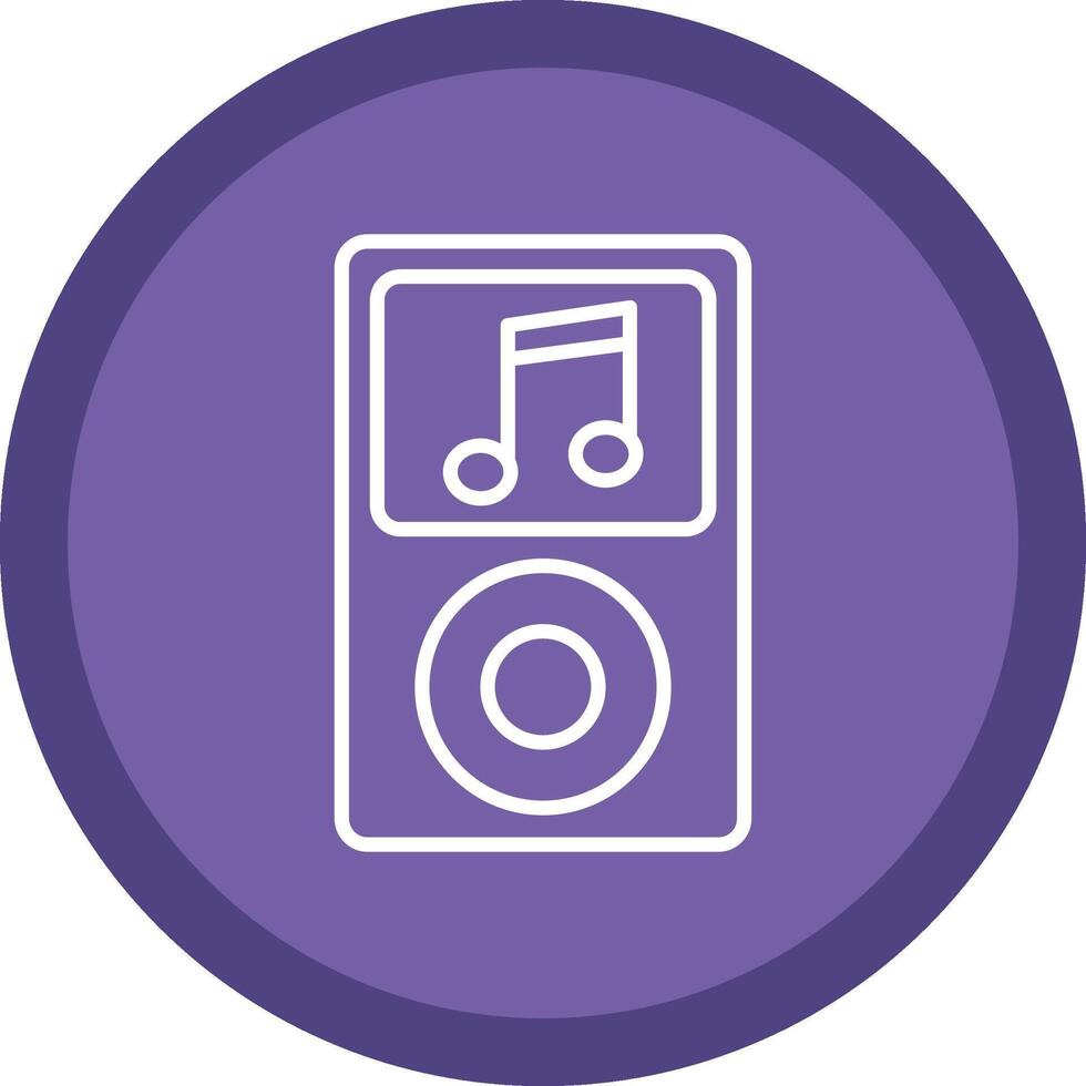 Music Player Line Multi Circle Icon vector