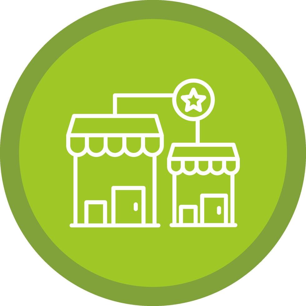 Franchise Line Multi Circle Icon vector