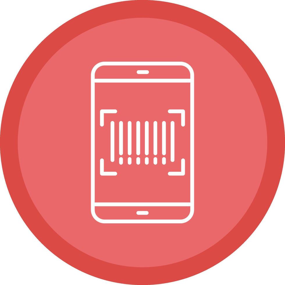Barcode Scan Line Multi Circle Icon vector