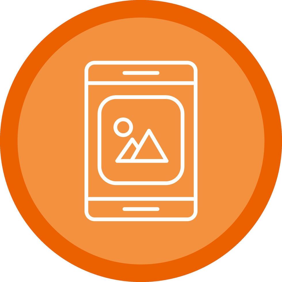 Mobile App Line Multi Circle Icon vector
