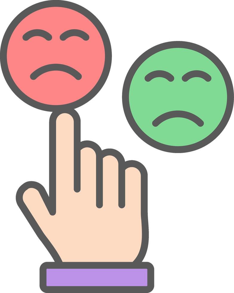 Customer Satisfaction Line Filled Light Icon vector