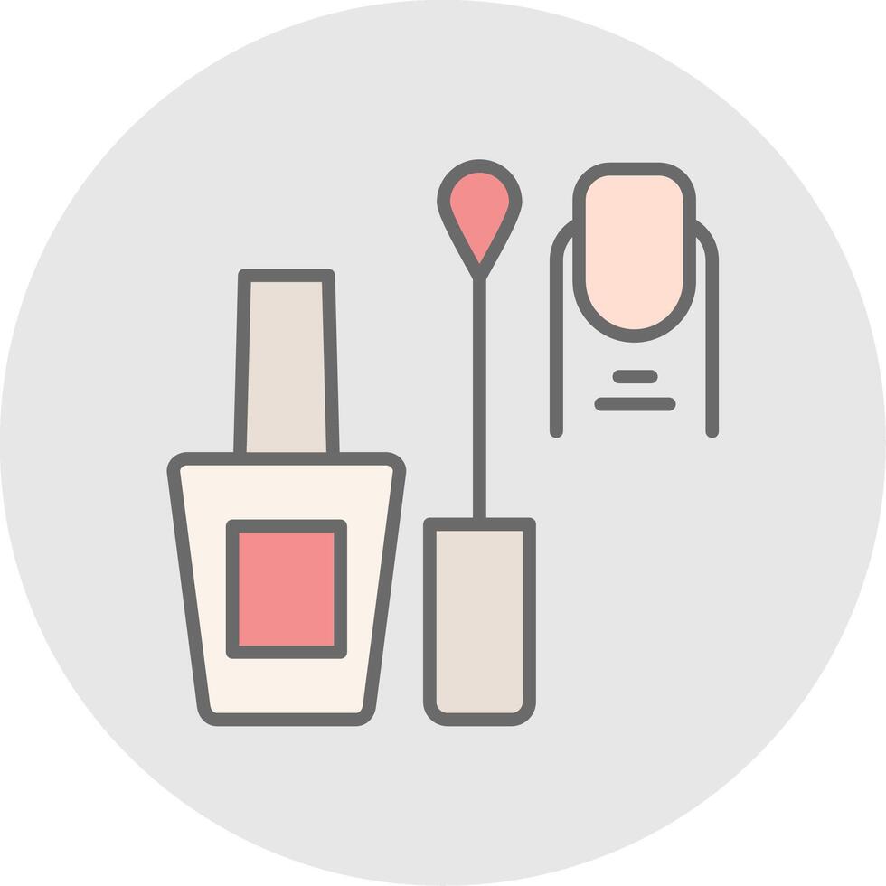 Nail Line Filled Light Icon vector