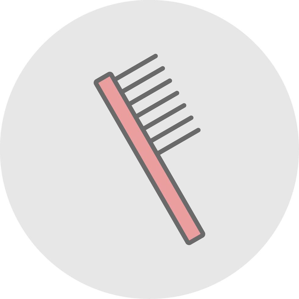 Comb Line Filled Light Icon vector
