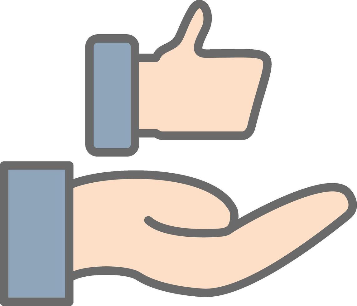 Customer Satisfaction Line Filled Light Icon vector