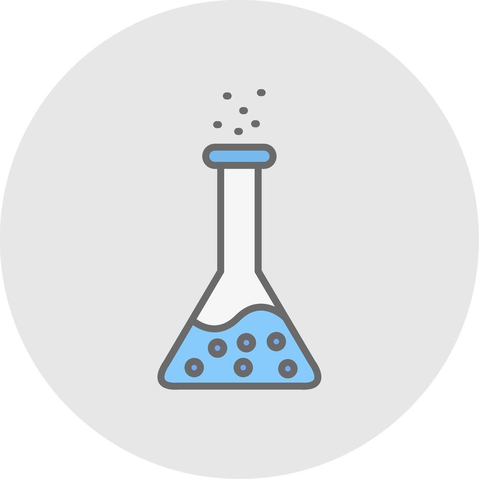 Flask Line Filled Light Icon vector