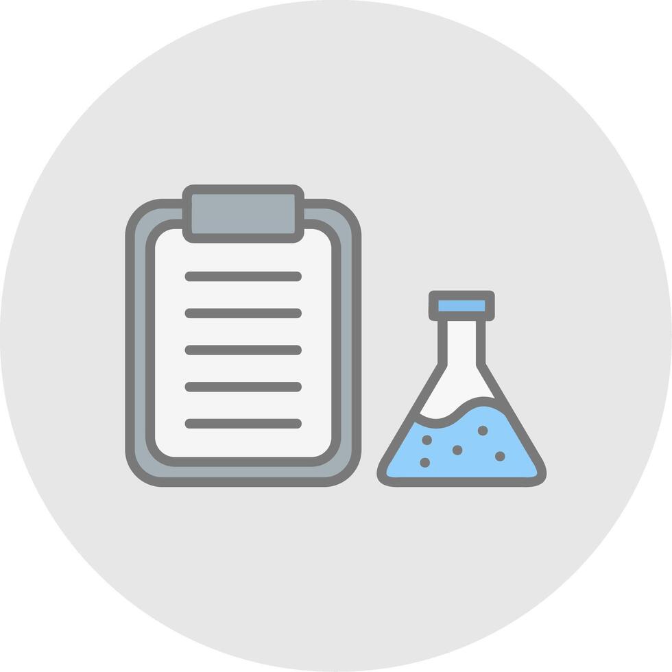 Flask Line Filled Light Icon vector