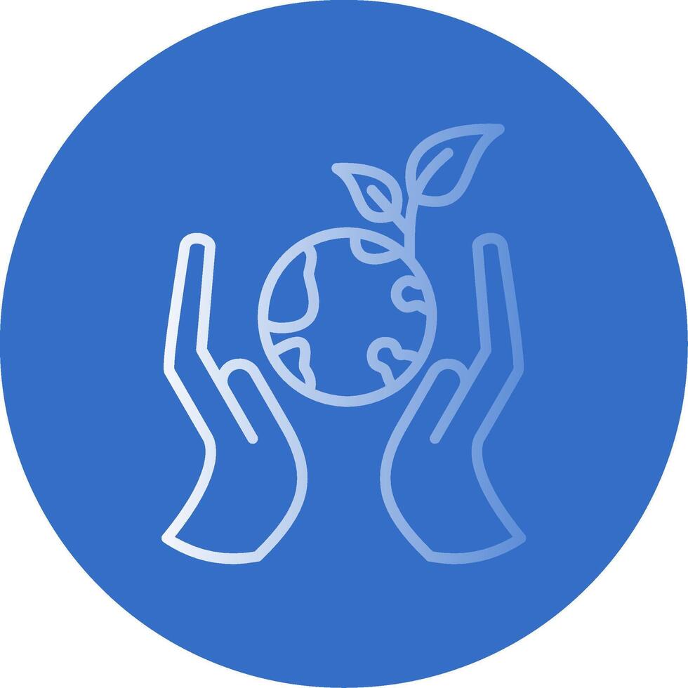 Healthy Earth Flat Bubble Icon vector