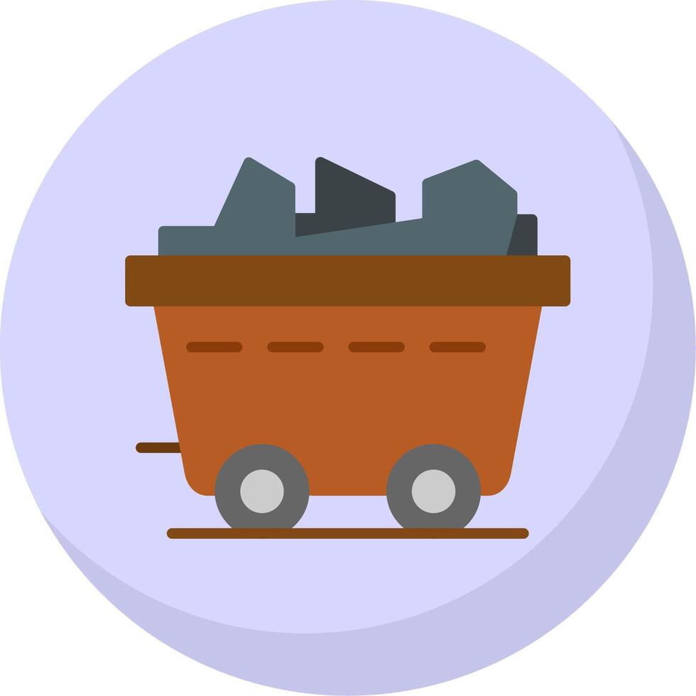 Coal Flat Bubble Icon vector