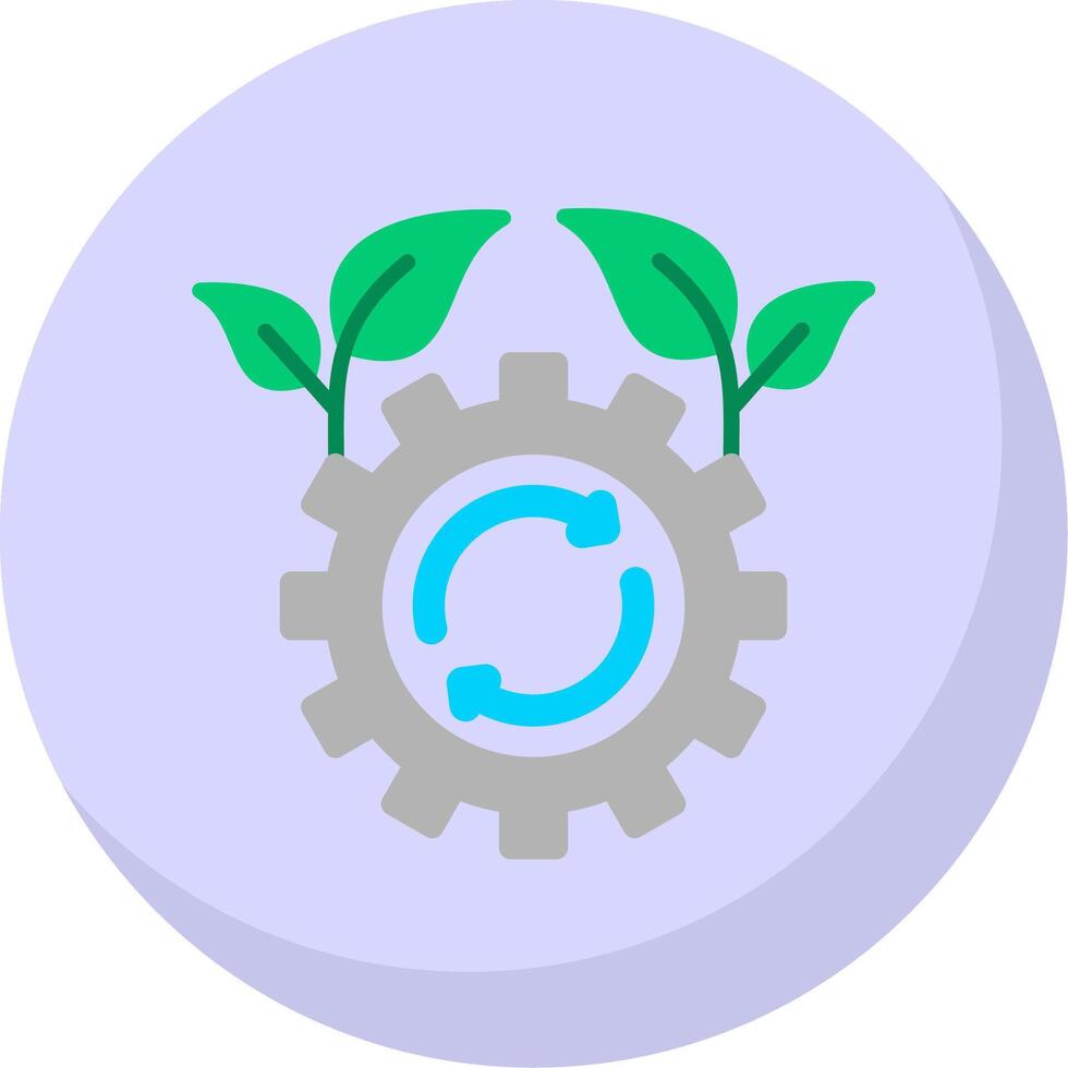 Sustainable Technology Flat Bubble Icon vector