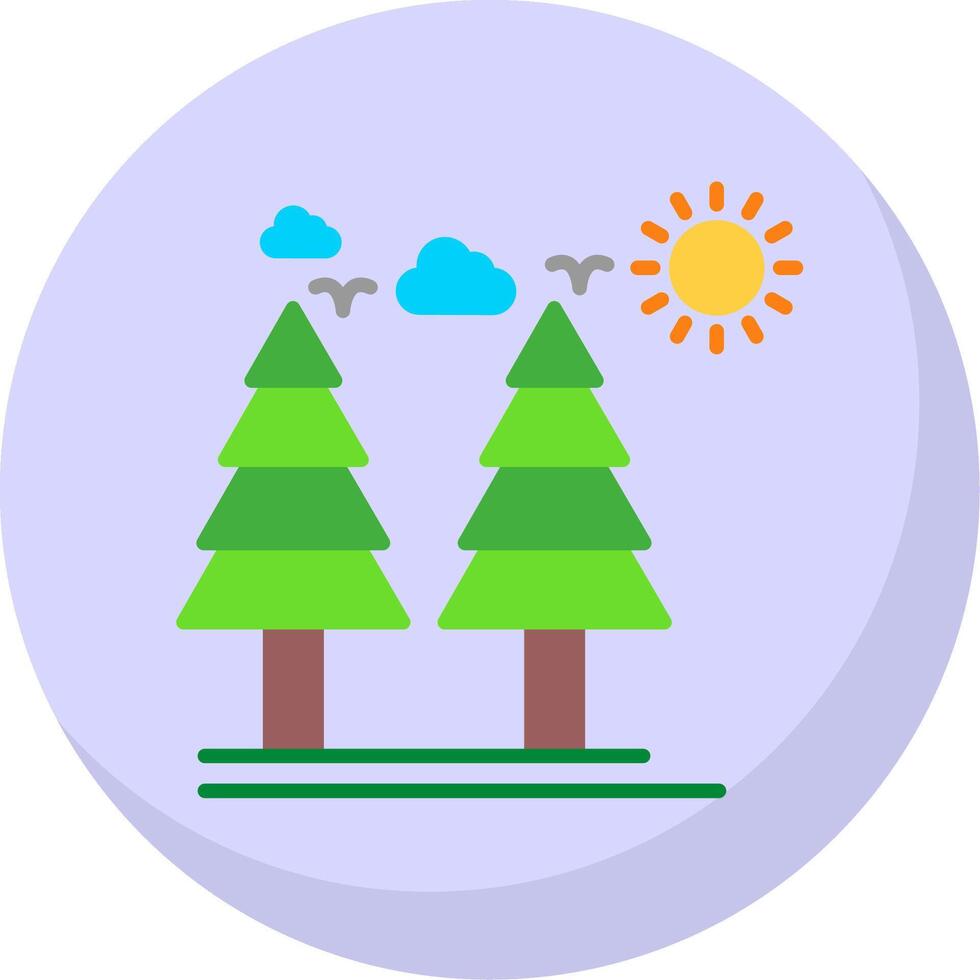 Healthy Forest Flat Bubble Icon vector