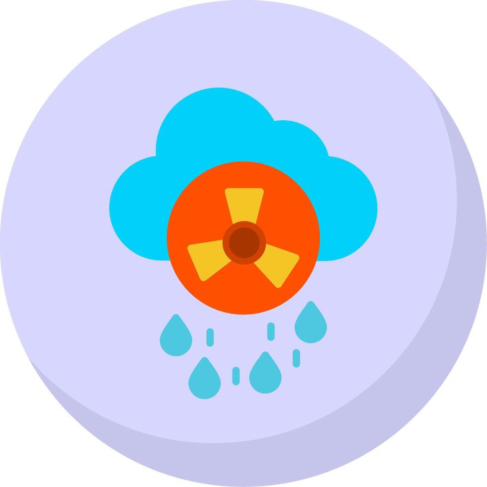 ácido lluvia plano burbuja icono vector