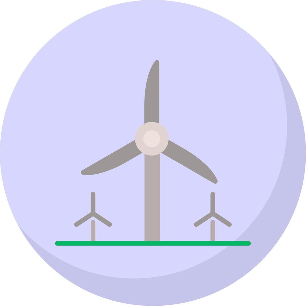 Turbine Energy Flat Bubble Icon vector