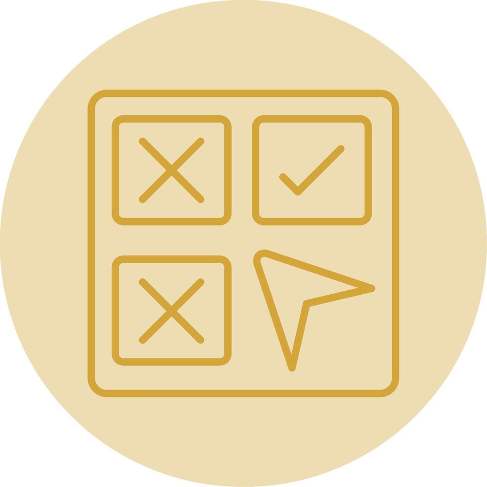 Selection Line Yellow Circle Icon vector