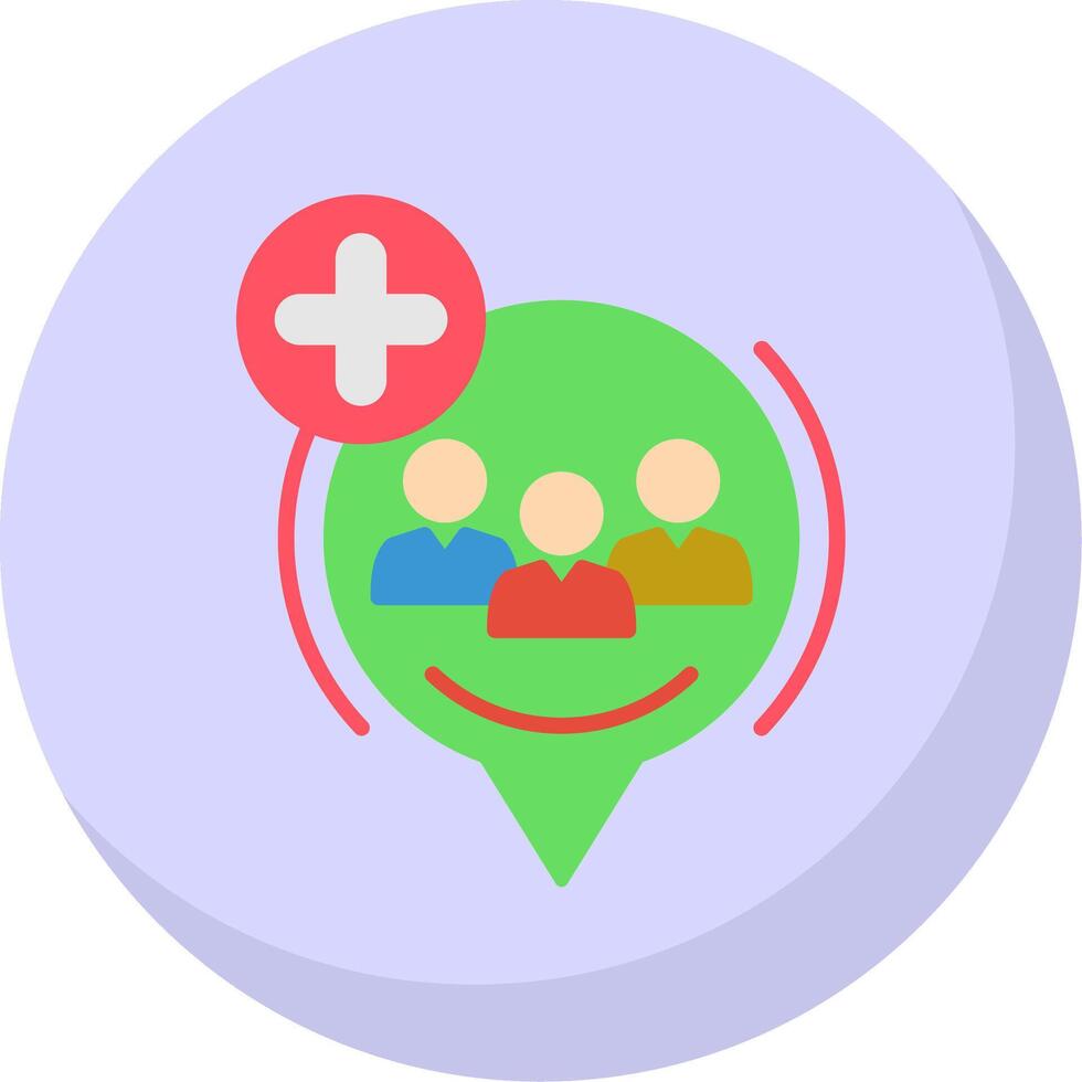 Follower Flat Bubble Icon vector