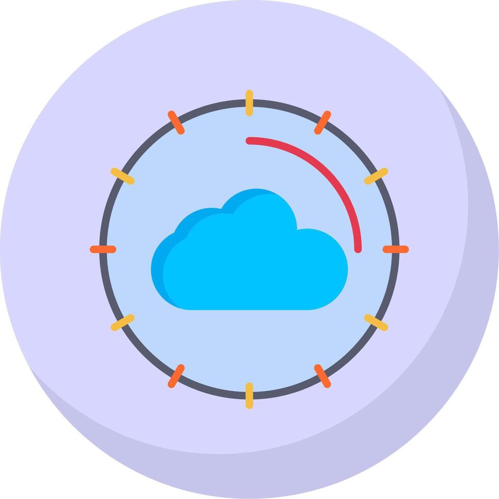 Cloud Computing Flat Bubble Icon vector