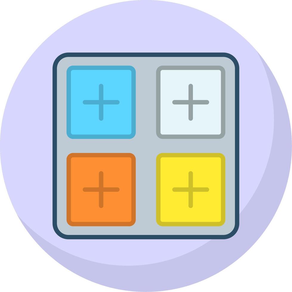 Collage Flat Bubble Icon vector