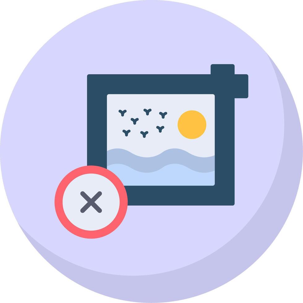 Delete Flat Bubble Icon vector