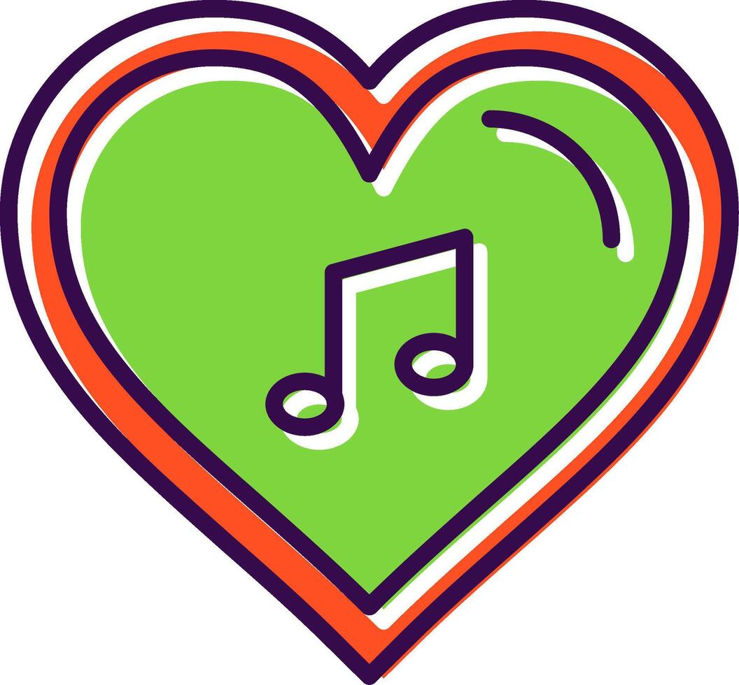 Heart filled Design Icon vector