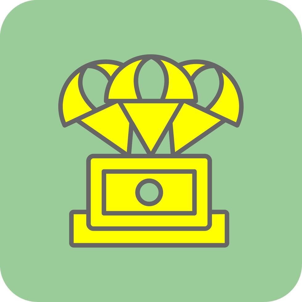 Space Capsule Filled Yellow Icon vector