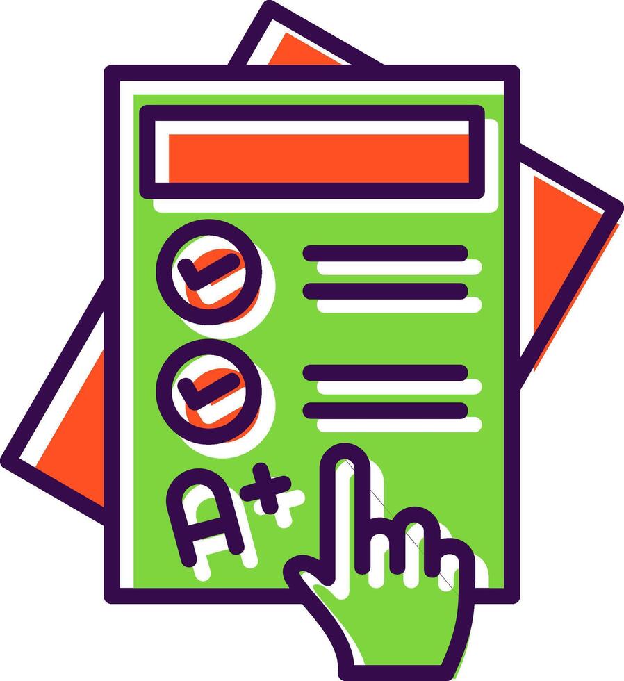 Exam filled Design Icon vector