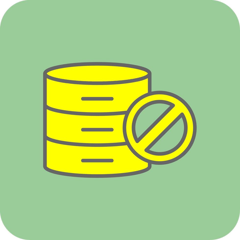 Prohibited Filled Yellow Icon vector
