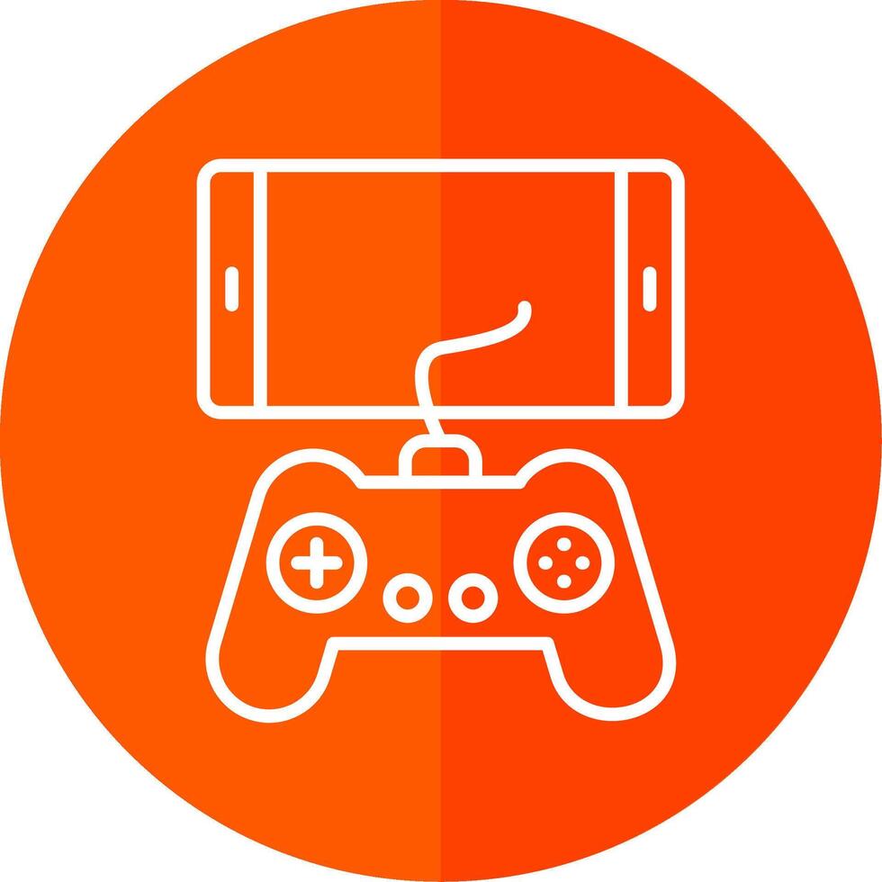 Mobile Game Line Yellow White Icon vector
