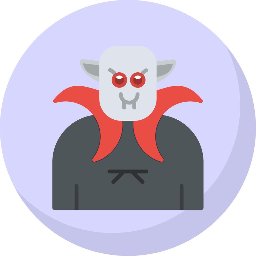 Vampire Flat Bubble Icon vector