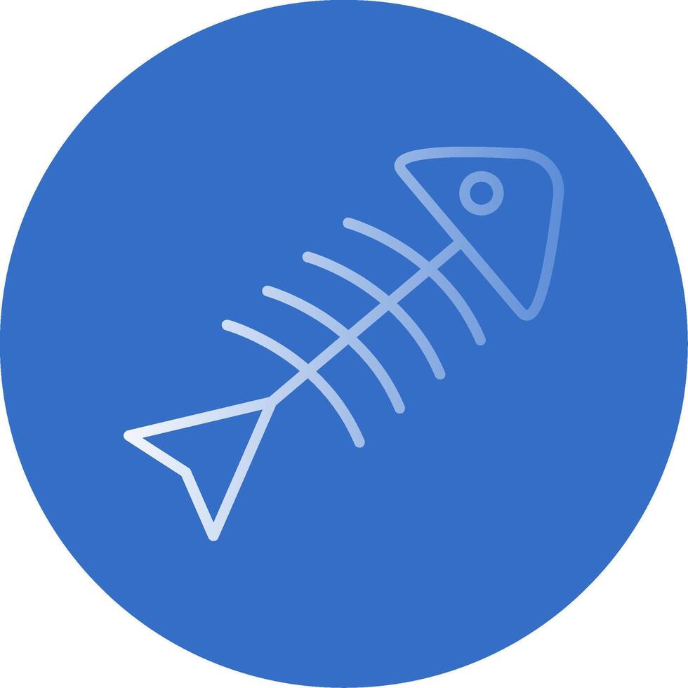 Rotten Fish Flat Bubble Icon vector