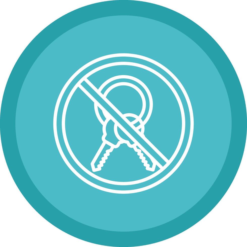 Prohibited Sign Line Multi Circle Icon vector