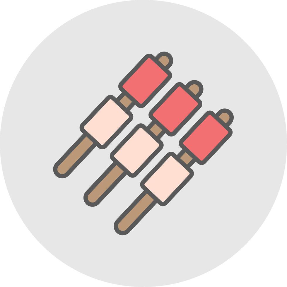 Marshmallows Line Filled Light Icon vector