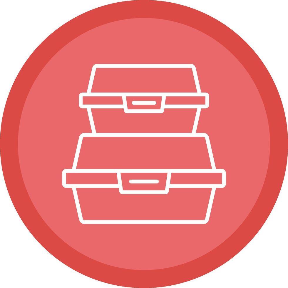 Food Container Line Multi Circle Icon vector