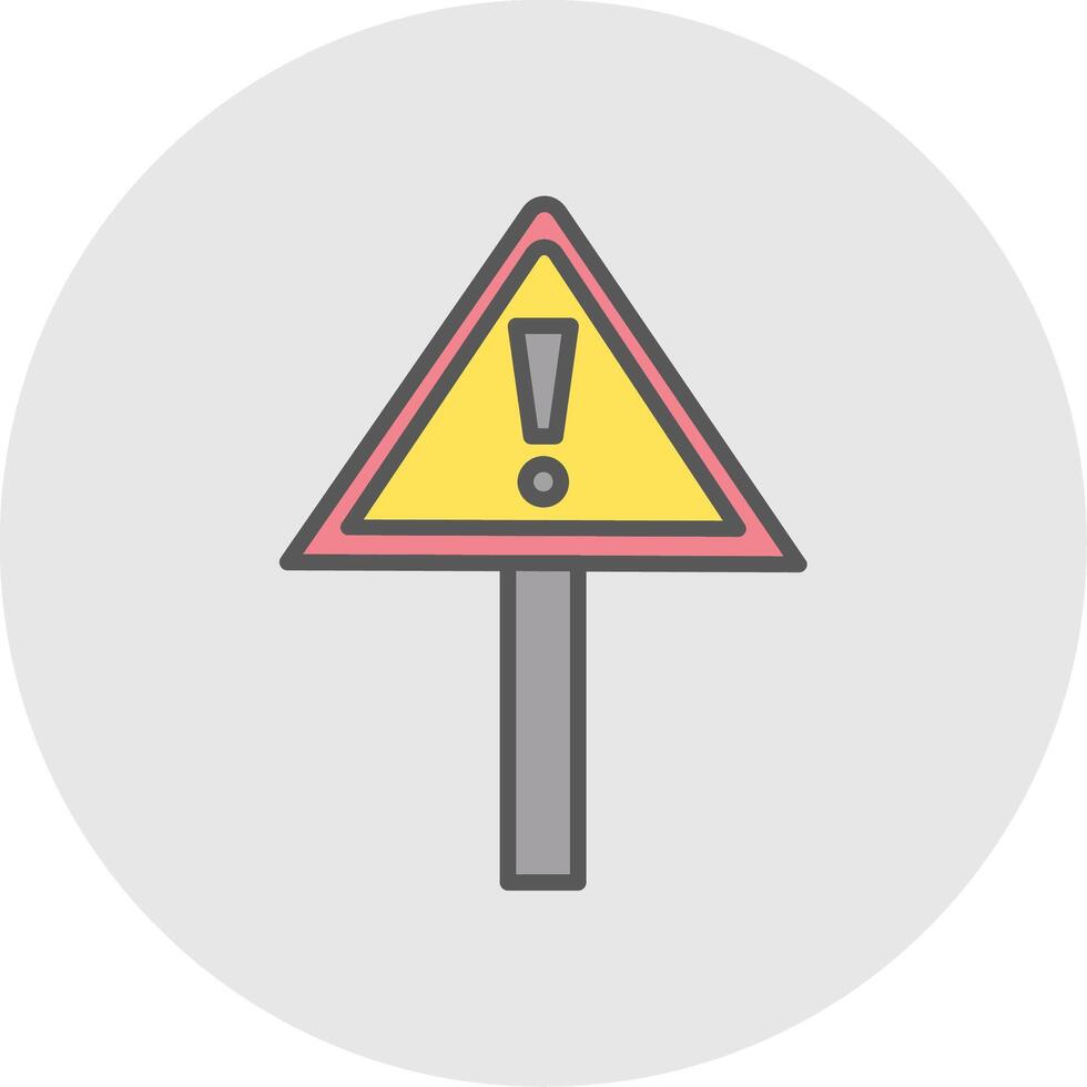 Alert Line Filled Light Icon vector