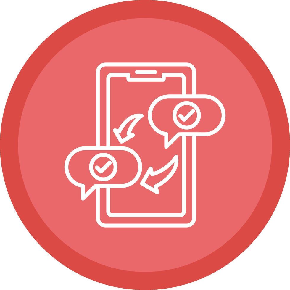 Text Message Line Multi Circle Icon vector