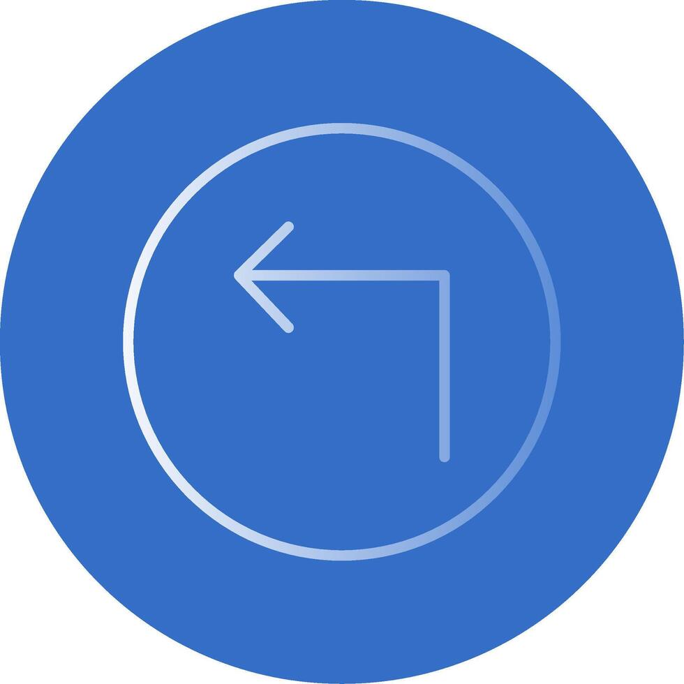 Turn Flat Bubble Icon vector